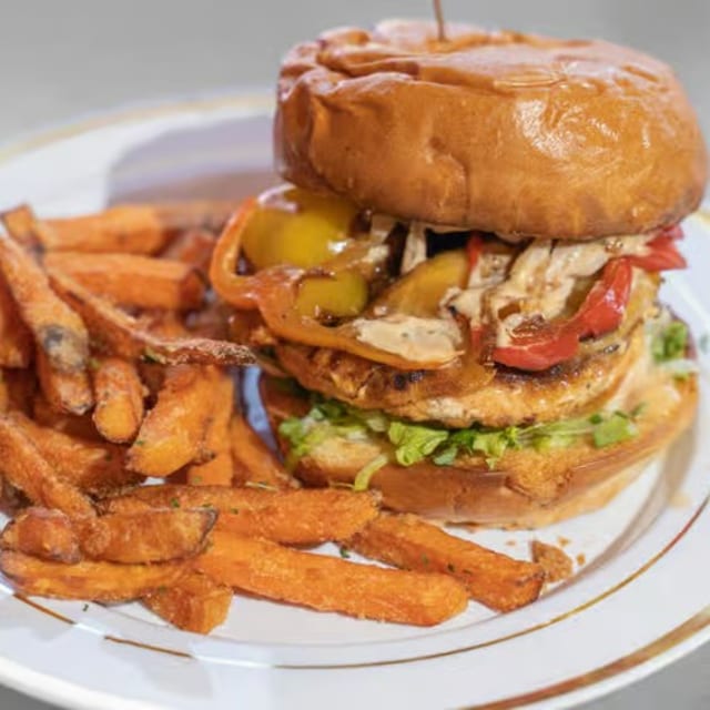 Salmon Burger.