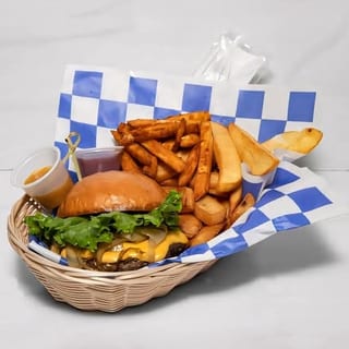 Double Jerk Cheese Burger